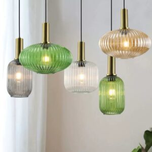 Nordic vintage colorful glass chandelier